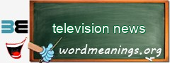 WordMeaning blackboard for television news